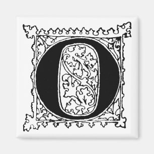 Buchstabe "O" mit Hintergrund aus dem Leaf - Magne Magnet
