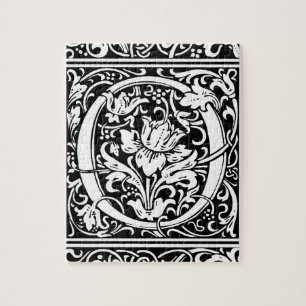Buchstabe O Mittelalterliche Monogramm-Kunst Art N