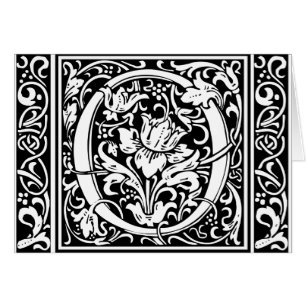 Buchstabe O Mittelalterliche Monogramm-Kunst Art N