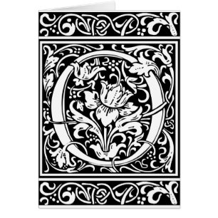Buchstabe O Mittelalterliche Monogramm-Kunst Art N