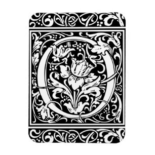 Buchstabe O Mittelalterliche Monogramm-Kunst Art N Magnet
