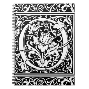 Buchstabe O Mittelalterliche Monogramm-Kunst Art N Notizblock