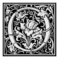 Buchstabe O Mittelalterliche Monogramm-Kunst Art N