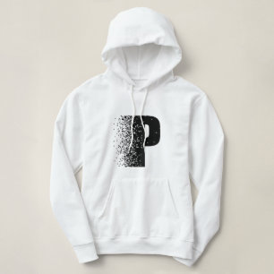 Buchstabe P Desintegrations-Effekt Hoodie   Modern