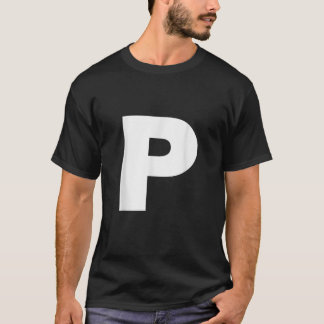 Buchstabe P Großbuchstabe Alphabet Monogramm Initi T-Shirt