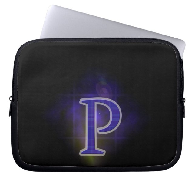 Buchstabe P Laptopschutzhülle (Vorderseite)