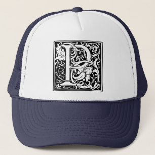 Buchstabe P Mittelalterliche Monogramm-Kunst Art N Truckerkappe