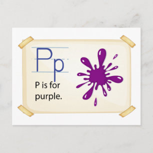 Buchstabe P Postkarte