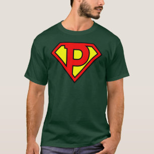 Buchstabe P Super Letter Vol1 Junge T-Shirt