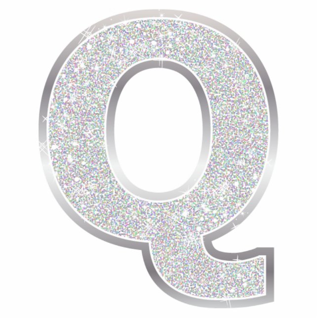 Buchstabe Q Fotoskulptur Ornament (Vorne)