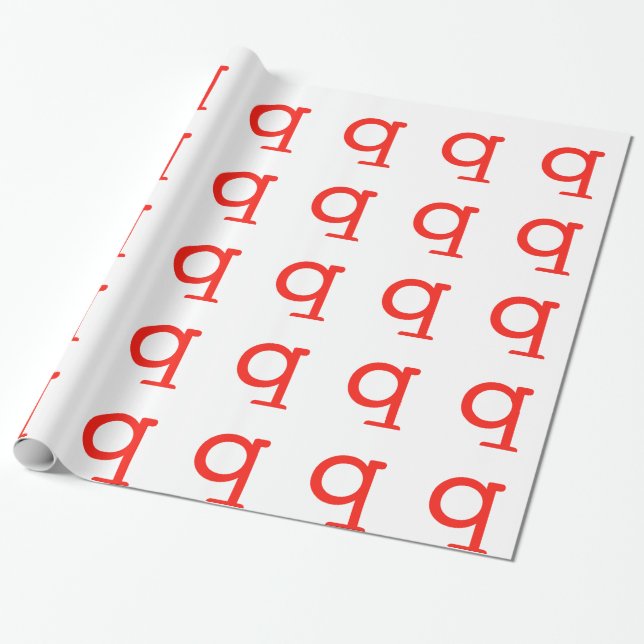 Buchstabe q geschenkpapier (Ungerollt)