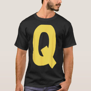 Buchstabe Q groß und fett in gelb 1 T-Shirt