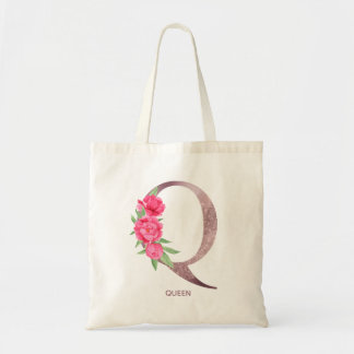 Buchstabe Q Personalisierter Name Monogramm Brautp Tragetasche