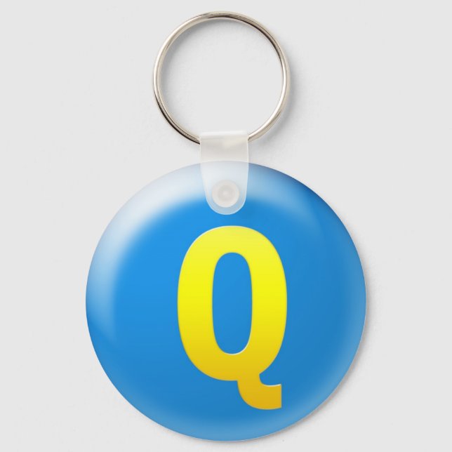 Buchstabe Q Schlüsselanhänger (Vorderseite)