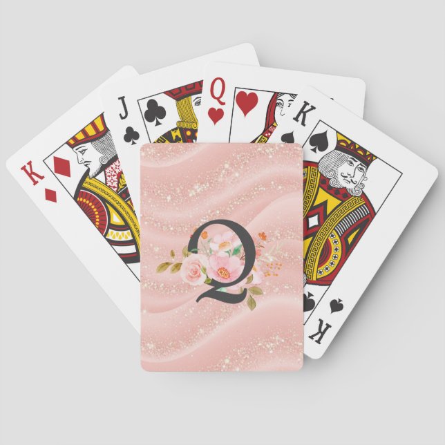 Buchstabe Q Spielkarten (Rückseite)