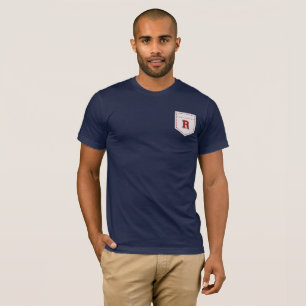 Buchstabe R - Anfangsname Alphabet Pocket Side Ver T-Shirt