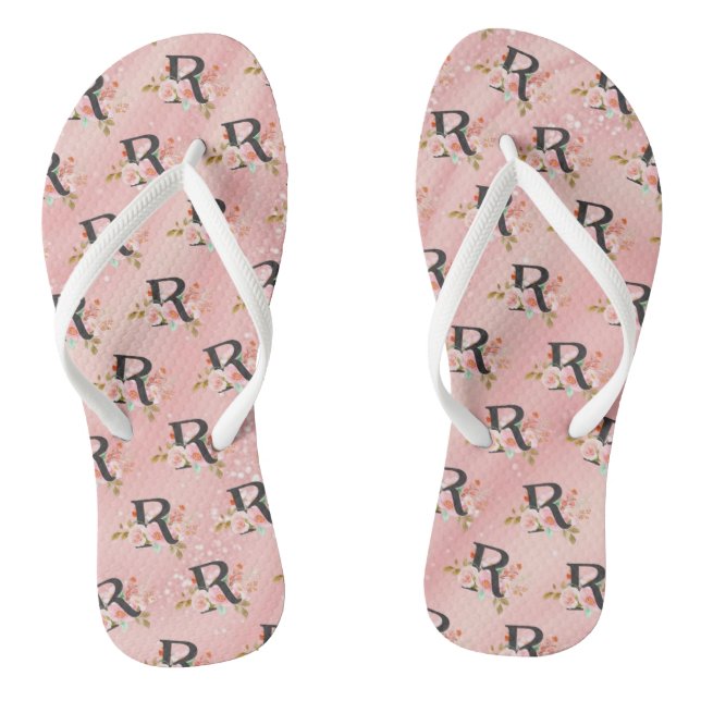 Buchstabe R Flip Flops (Fußbett)