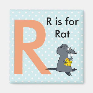 Buchstabe R ist für Ratte, der Magnet der Kinder