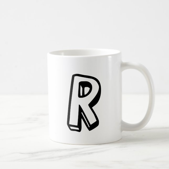 Buchstabe R Kaffeetasse (Rechts)