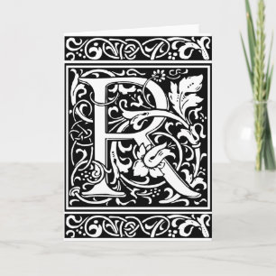 Buchstabe R Mittelalterliche Monogramm-Kunst Art N