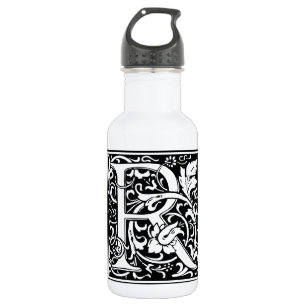 Buchstabe R Mittelalterliche Monogramm-Kunst Art N Edelstahlflasche