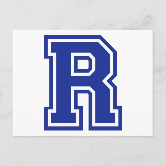 Buchstabe R Postkarte (Vorderseite)