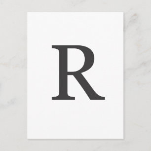 ‚Buchstabe R‘ Postkarte
