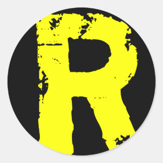 Buchstabe R Runder Aufkleber