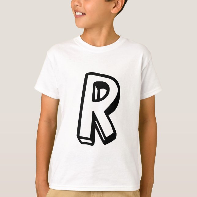 Buchstabe R T-Shirt (Vorderseite)