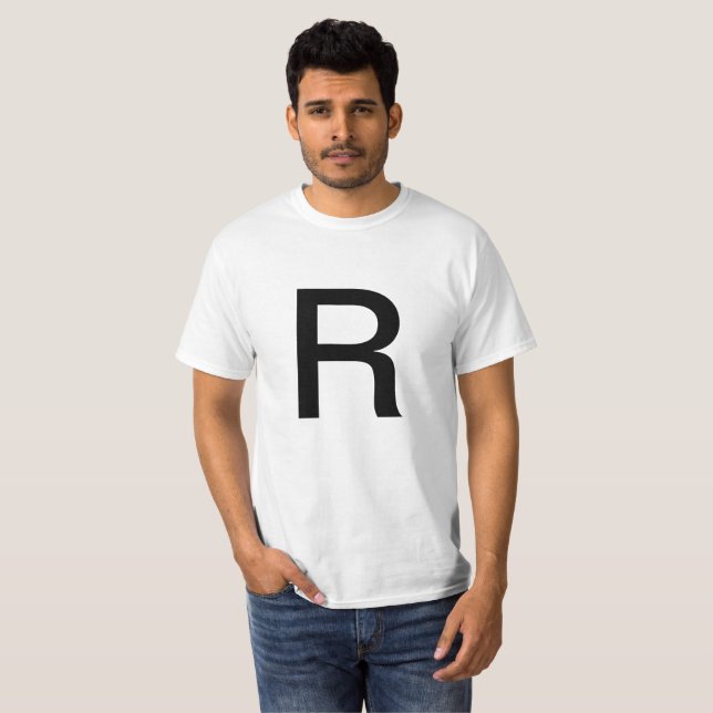 Buchstabe R T-Shirt (Vorne ganz)