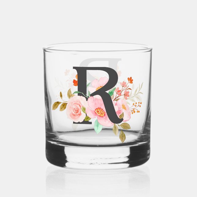 Buchstabe R Whiskyglas (Vorderseite)