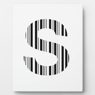 BUCHSTABE S BAR CODE Erstes Anfangsbarcode-Muster Fotoplatte