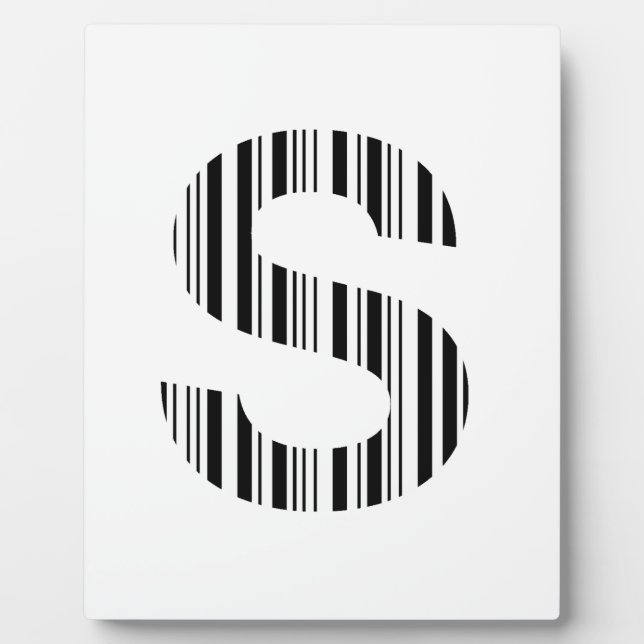 BUCHSTABE S BAR CODE Erstes Anfangsbarcode-Muster Fotoplatte (Vorderseite)