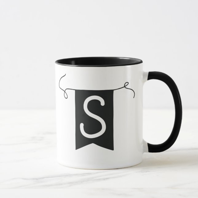 Buchstabe „S“ Becher  Tasse (Rechts)