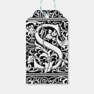 Buchstabe S Mittelalterliche Monogramm-Kunst Art N Geschenkanhänger