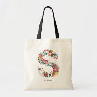 Buchstabe S | Monogramm-Bag für Floral-Zeichen I