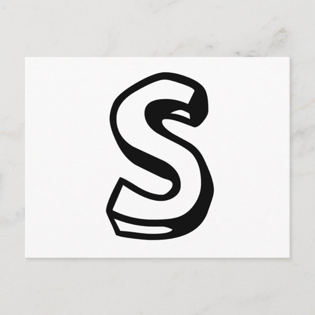 Buchstabe S Postkarte (Vorderseite)