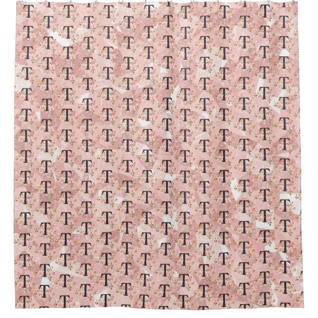 Buchstabe T Duschvorhang (Vorderseite)