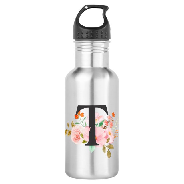 Buchstabe T Edelstahlflasche (Vorderseite)