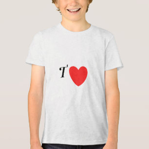 Buchstabe T Herz - Valentinstag Anfangsbuchstabe L Tri-Blend Shirt