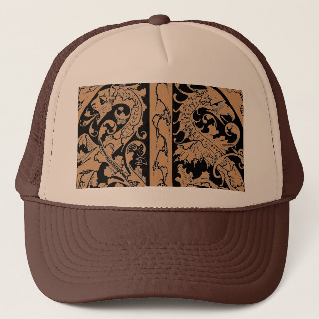Buchstabe T mit Dragons-Hut Truckerkappe (Vorderseite)
