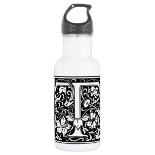 Buchstabe T Mittelalterliche Monogramm-Kunst Art N Edelstahlflasche