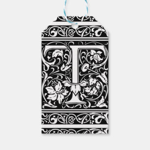 Buchstabe T Mittelalterliche Monogramm-Kunst Art N Geschenkanhänger