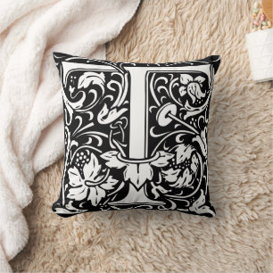 Buchstabe T Mittelalterliche Monogramm-Kunst Art N Kissen