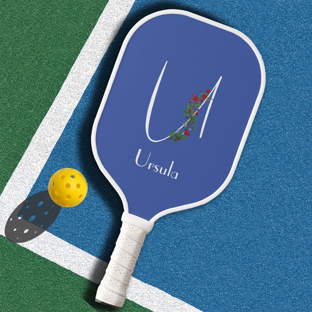 Buchstabe U blau Pickleball Schläger (Von Creator hochgeladen)