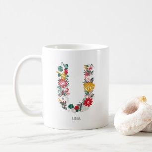 Buchstabe U Monogramm-I-Tasse für den Blasenbrie Kaffeetasse