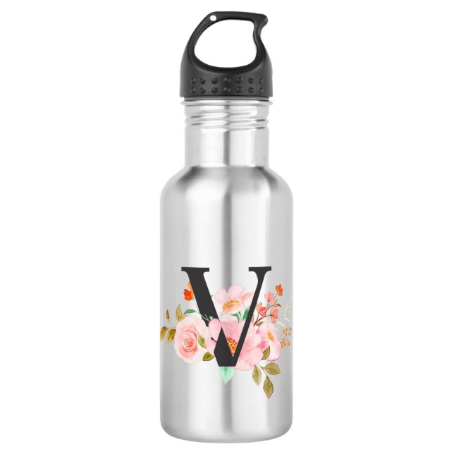 Buchstabe V Edelstahlflasche (Vorderseite)