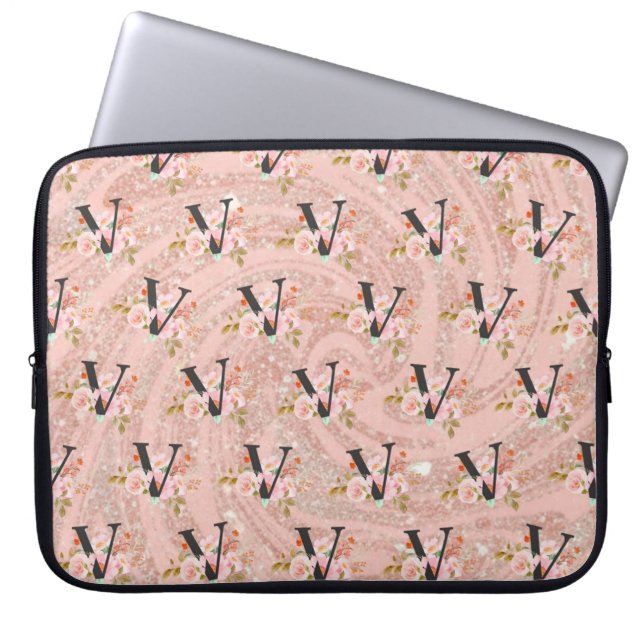 Buchstabe V Laptopschutzhülle (Vorderseite)