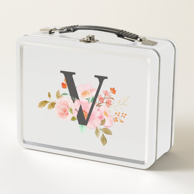 Buchstabe V Metall Brotdose (Vorderseite)