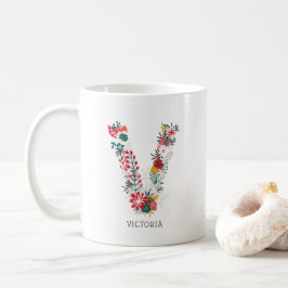 Buchstabe V | Monogramm-I-Tasse für den Blasenbrie Kaffeetasse